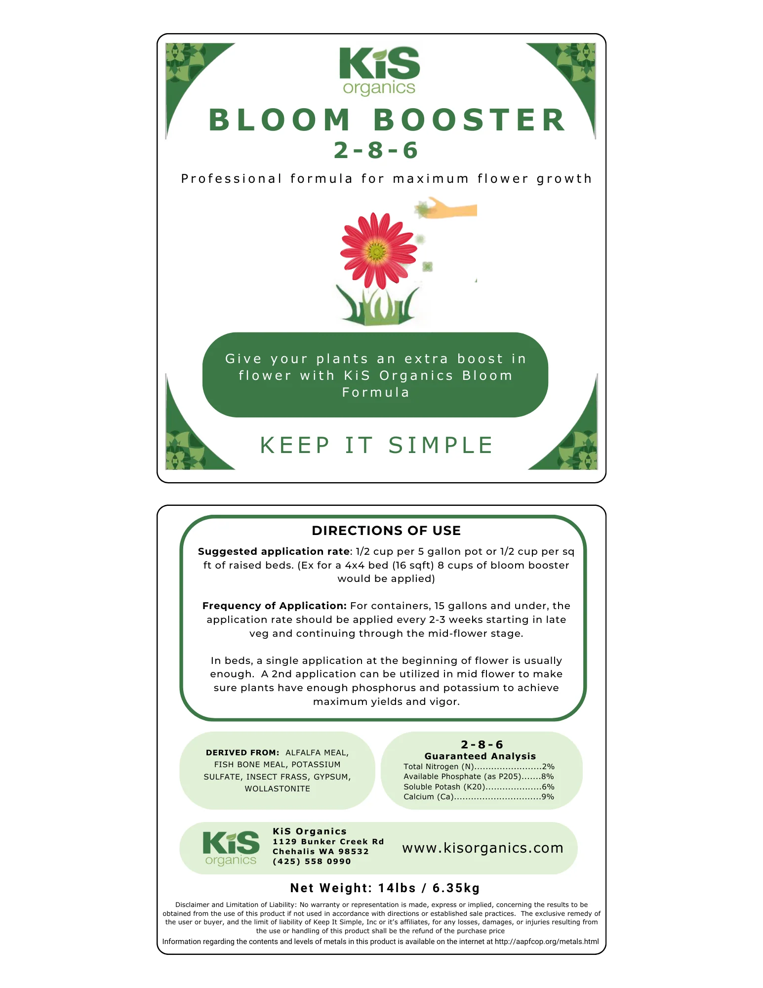 KiS Organics Bloom Booster 2-8-6 - Image 4