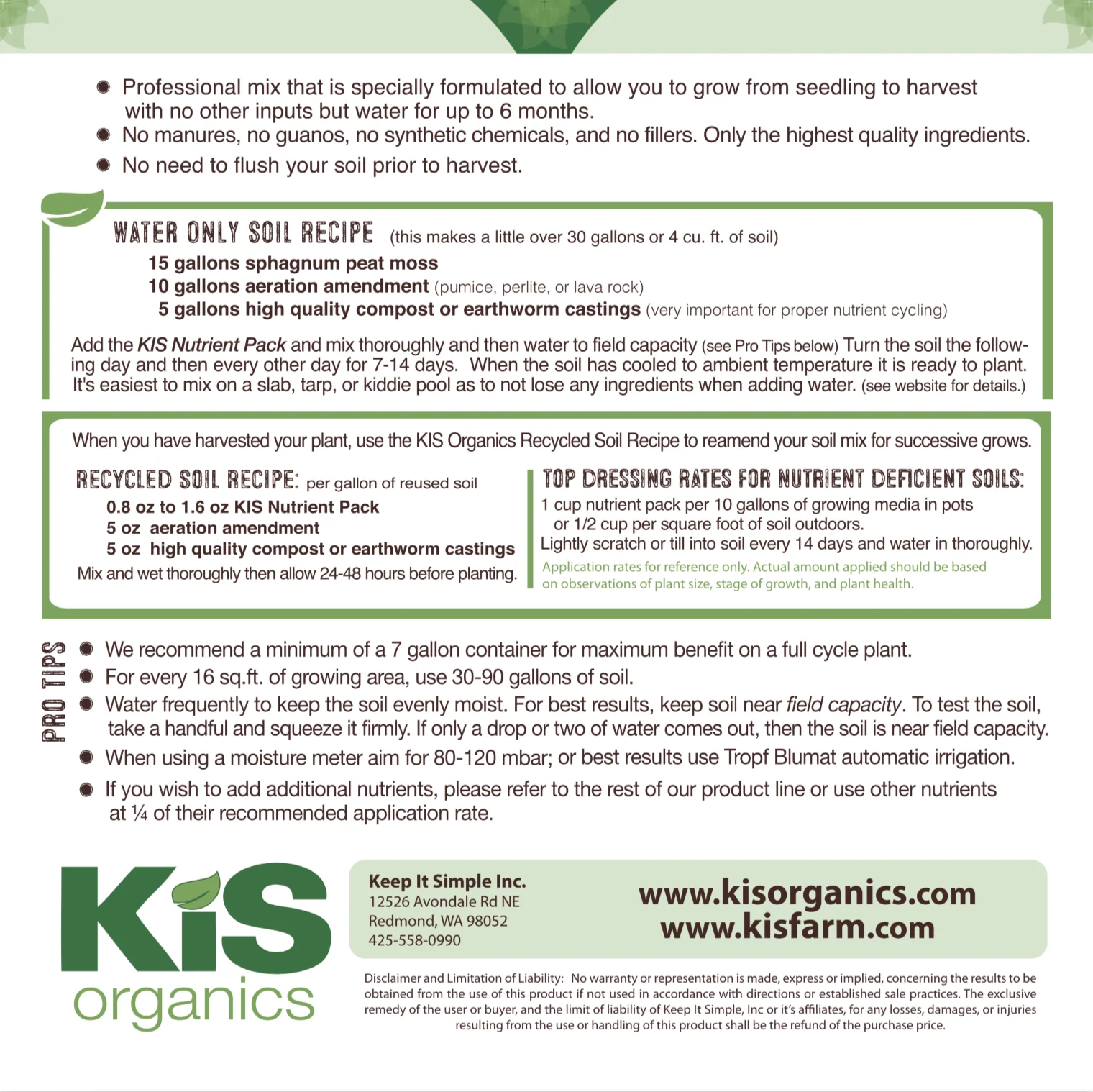 KiS Organics Nutrient Pack - Image 5